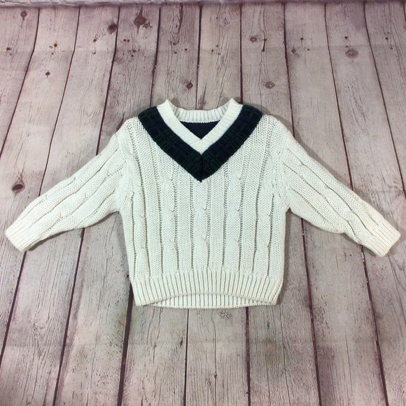 Rad Truck Moving Co. Cable Knit V-Neck Sweater - Size 2T - Picture 1 of 6